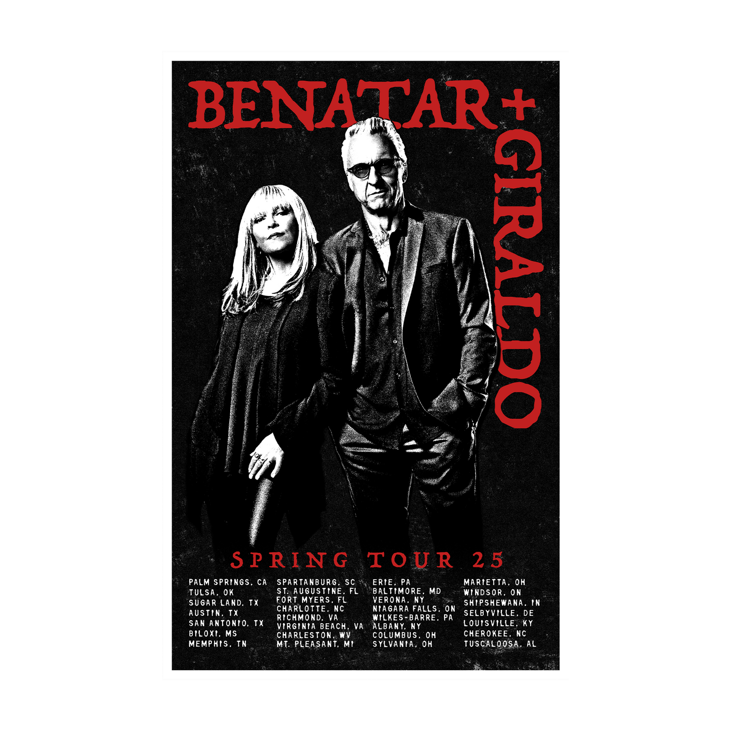 Benatar and Giraldo Poster Spring 2025 Tour